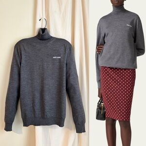 MIU MIU Wool Turtleneck Sweater in Grey sz 36 EU - US XS/S